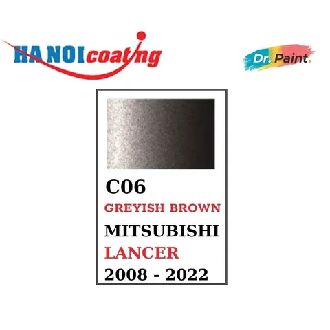 Bình sơn Xịt Xóa Vết Xước Xe Ô tô MITSUBISHI LANCER Màu XÁM NÂU Code C06 - GREYISH BROWN chính hãng DR.PAINT