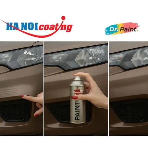 Bình sơn Xịt Xóa Vết Xước Xe Ô tô MITSUBISHI LANCER Màu XÁM NÂU Code C06 - GREYISH BROWN chính hãng DR.PAINT