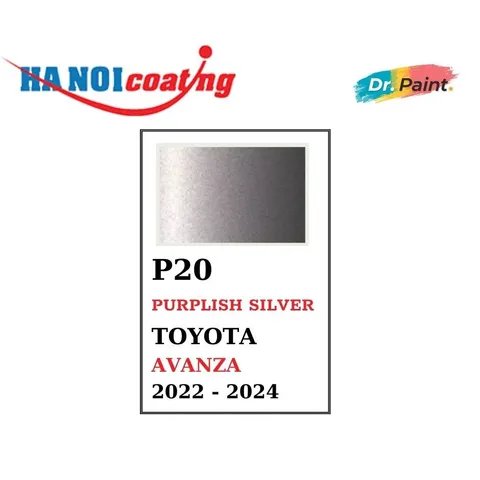 Bình sơn Xịt Xóa Vết Xước Xe Ô tô TOYOTA AVANZA Màu BẠC ÁNH TÍM Code P20 - PURPLISH SILVER chính hãng DR.PAINT