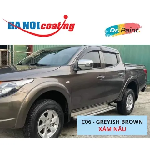 Bình sơn Xịt Xóa Vết Xước Xe Ô tô MITSUBISHI TRITON Màu XÁM NÂU Code C06 - GREYISH BROWN chính hãng DR.PAINT