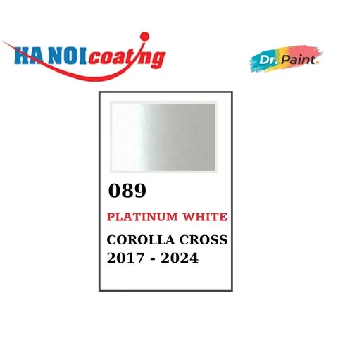 Bình Sơn Xịt Xóa Vết Xước Xe TOYOTA COROLLA CROSS Màu TRẮNG NGỌC TRAI code 089 - PLATINIUM WHITE chính hãng DR.PAINT