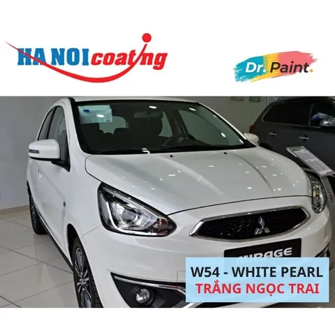 Bình Xịt Xóa Vết Xước Xe MITSUBISHI MIRAGE Màu TRẮNG NGỌC TRAI code W54 - WHITE PEARL chính hãng DR.PAINT