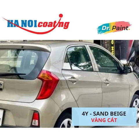 Bình sơn Xịt Xóa Vết Xước Xe Ô tô KIA MORNING Màu VÀNG CÁT Code 4Y - SAND BEIGE chính hãng DR.PAINT