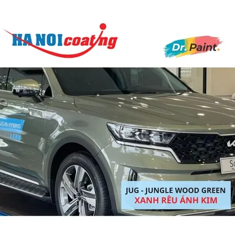 Sơn Xịt Xóa Vết Xước cho xe KIA SORENTO HEV Màu XANH RÊU ÁNH KIM code JUG - JUNGLE WOOD GREEN chính hãng DR.PAINT