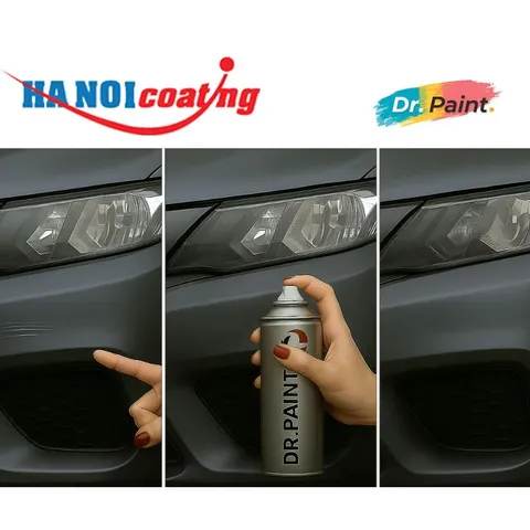 Bình sơn Xịt Xóa Vết Xước Xe Ô tô KIA SOUL Màu XÁM TITAN Code IM - TITANIUM SILVER chính hãng DR.PAINT