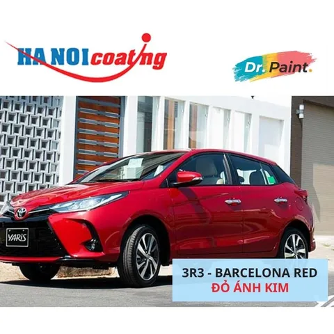 Sơn Xịt Xóa Vết Xước cho xe TOYOTA YARIS Màu ĐỎ ÁNH KIM Code 3R3 - BARCELONA RED chính hãng DR.PAINT