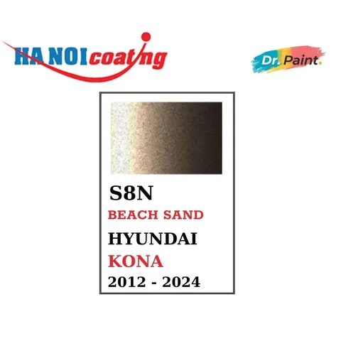 Bình sơn Xịt Xóa Vết Xước Xe Ô tô HYUNDAI KONA Màu NÂU VÀNG CÁT code S8N - BEACH SAND chính hãng DR.PAINT