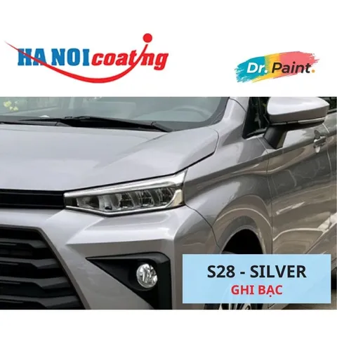 Bình sơn Xịt Xóa Vết Xước Xe Ô tô TOYOTA AVANZA màu GHI BẠC mã màu S28 - SILVER METALLIC chính hãng DR.PAINT