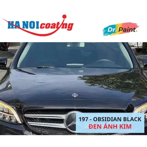 Bình sơn Xịt Xóa Vết Xước Xe Ô tô MERCEDES C180 Màu ĐEN ÁNH KIM Code 197 - OBSIDIAN BLACK chính hãng DR.PAINT