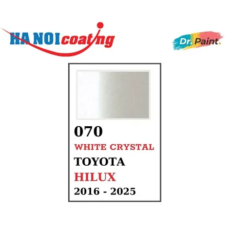 Bình Xịt Xóa Vết Xước Xe TOYOTA HILUX Màu TRẮNG NGỌC TRAI Code 070 - WHITE CRYSTAL chính hãng DR.PAINT