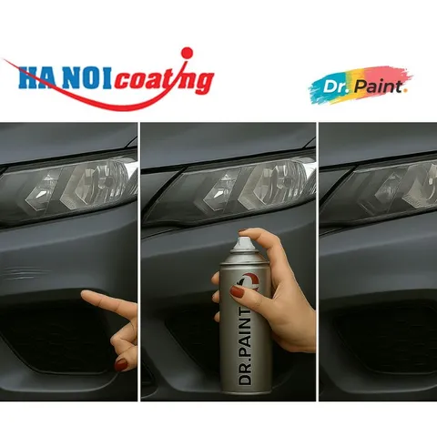 Sơn Xịt Xóa Vết Xước cho xe HONDA CIVIC Màu GHI ĐẬM Code NH737M - POLISHED METAL chính hãng DR.PAINT