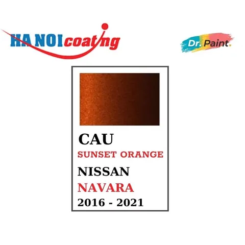 Bình sơn Xịt Xóa Vết Xước Xe Ô tô NISSAN NAVARA màu CAM ĐẤT ÁNH KIM Code CAU - SUNSET ORANGE chính hãng DR.PAINT