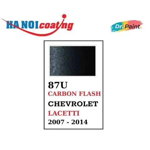 Bình sơn Xịt Xóa Vết Xước Xe Ô tô CHEVROLET LACETTI Màu ĐEN ÁNH KIM code 87U - CARBON FLASH chính hãng DR.PAINT