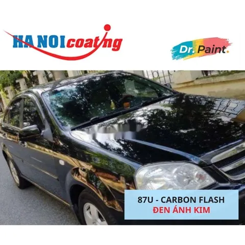 Bình sơn Xịt Xóa Vết Xước Xe Ô tô CHEVROLET LACETTI Màu ĐEN ÁNH KIM code 87U - CARBON FLASH chính hãng DR.PAINT
