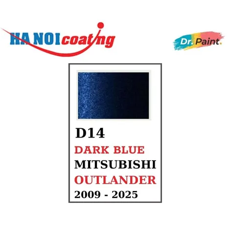 Bình sơn Xịt Xóa Vết Xước Xe Ô tô MITSUBISHI OUTLANDER Màu Xanh Đen Code D14 - DARK BLUE chính hãng DR.PAINT