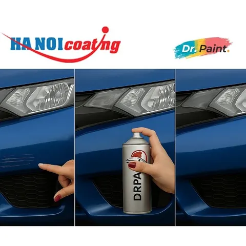 Bình sơn Xịt Xóa Vết Xước Xe Ô tô MITSUBISHI OUTLANDER Màu Xanh Đen Code D14 - DARK BLUE chính hãng DR.PAINT
