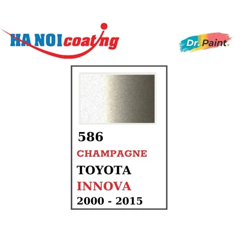 Bình sơn Xịt Xóa Vết Xước Xe Ô tô TOYOTA INNOVA Màu VÀNG CÁT Code 586 - CHAMPAGNE chính hãng DR.PAINT