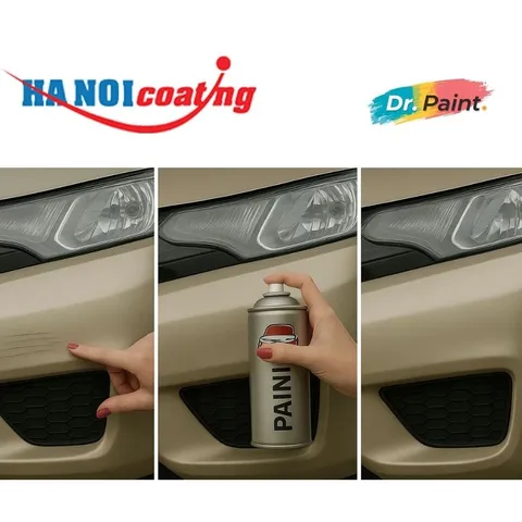 Bình sơn Xịt Xóa Vết Xước Xe Ô tô TOYOTA INNOVA Màu VÀNG CÁT Code 586 - CHAMPAGNE chính hãng DR.PAINT