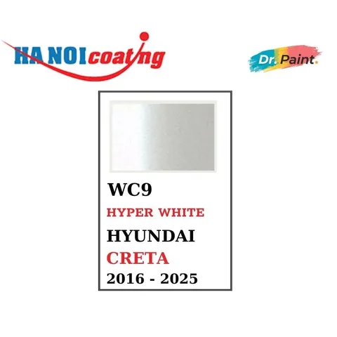 Bình Xịt Xóa Vết Xước Xe HYUNDAI CRETA Màu TRẮNG NGỌC TRAI Code WC9 - HYPER WHITE chính hãng DR.PAINT