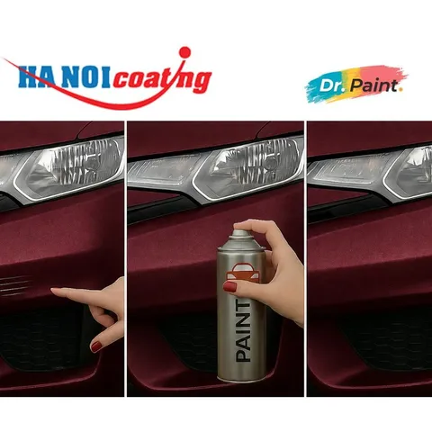 Bình Xịt Xóa Vết Xước cho xe KIA SEDONA màu ĐỎ SẪM ÁNH KIM mã màu MR5 - SUNSET RED chính hãng DR.PAINT