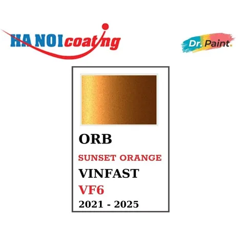 Bình sơn Xịt Xóa Vết Xước xe Ô tô VINFAST VF6 màu CAM ÁNH KIM mã màu ORB - SUNSET ORANGE chính hãng DR.PAINT