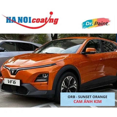 Bình sơn Xịt Xóa Vết Xước xe Ô tô VINFAST VF6 màu CAM ÁNH KIM mã màu ORB - SUNSET ORANGE chính hãng DR.PAINT