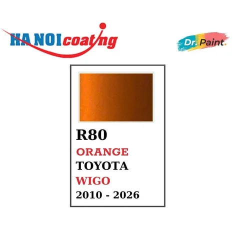 Sơn Xịt Xóa Vết Xước cho xe TOYOTA WIGO Màu CAM ÁNH KIM code R80 - ORANGE chính hãng DR.PAINT