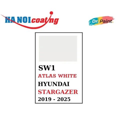 Bình sơn Xịt Xóa Vết Xước xe Ô tô HYUNDAI STARGAZER Màu TRẮNG SỨ Code SW1 - ATLAS WHITE chính hãng DR.PAINT