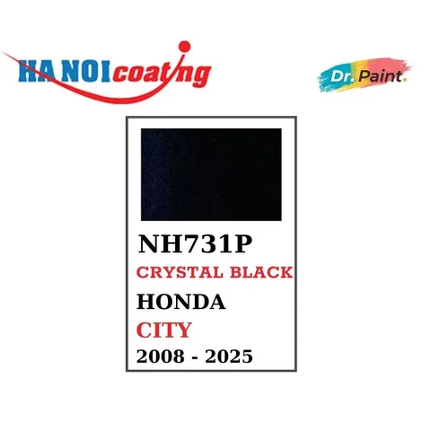 Sơn Xịt Xóa Vết Xước cho xe HONDA CITY màu ĐEN ÁNH KIM mã màu NH731P - CRYSTAL BLACK chính hãng DR.PAINT