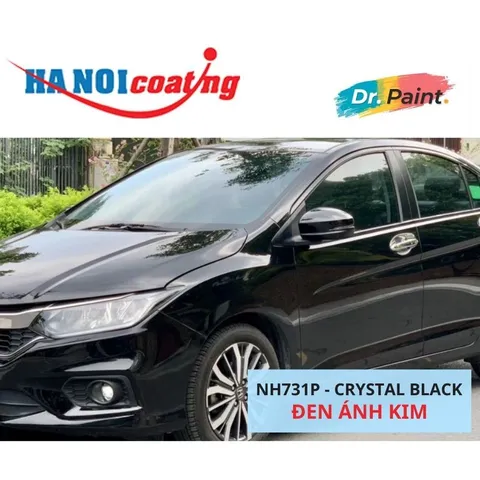Sơn Xịt Xóa Vết Xước cho xe HONDA CITY màu ĐEN ÁNH KIM mã màu NH731P - CRYSTAL BLACK chính hãng DR.PAINT