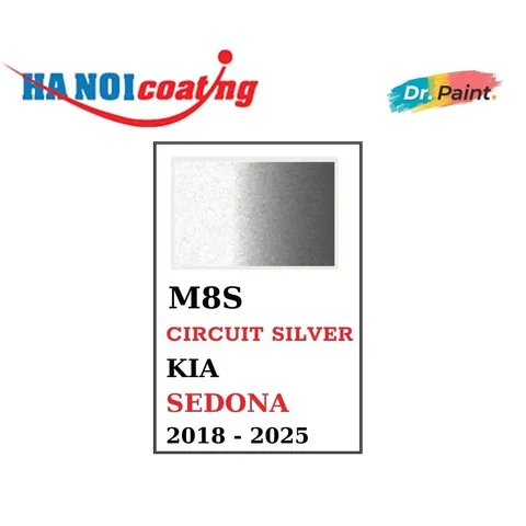 Bình sơn Xịt Xóa Vết Xước Xe Ô tô KIA SEDONA Màu BẠC SÁNG Code M8S - CIRCUIT SILVER chính hãng DR.PAINT
