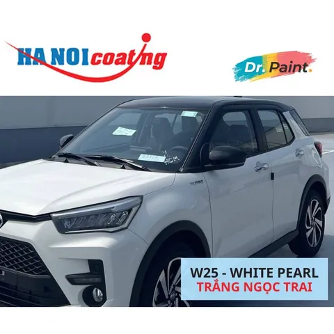 Bình Sơn Xịt Xóa Vết Xước Xe TOYOTA RAIZE Màu TRẮNG NGỌC TRAI code W25 - WHITE PEARL chính hãng DR.PAINT