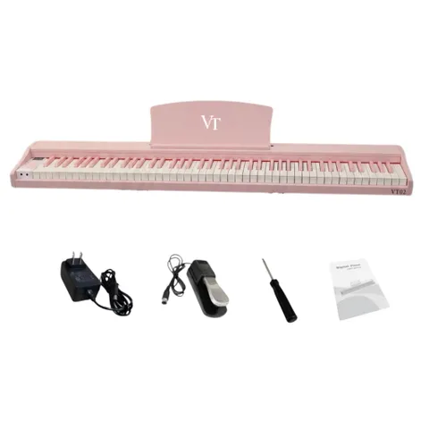 ĐÀN PIANO PINK VT02 - HIẾU ÂM NHẠC - TẶNG FULL PHỤ KIỆN + KHOÁ HỌC ONLINE