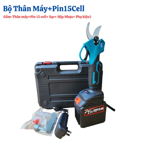 Máy Cắt Tỉa Cành Cây Động Cơ Không Chổi Than Siêu Khỏe LED Hiển Thị Pin  Chất Liệu PVC Kim Loại Lưỡi Thép SK5