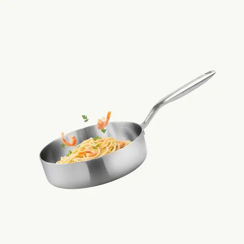 Chảo inox 316 liền khối Haatz HYP524, thành đứng, size 24cm