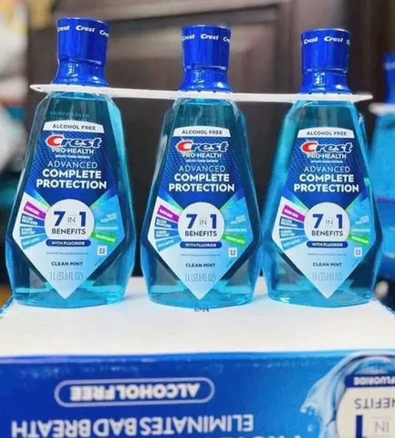 Nước súc miệng Crest Pro-Health 7in1 Advanced bảo vệ răng miệng toàn diện không cồn 1L