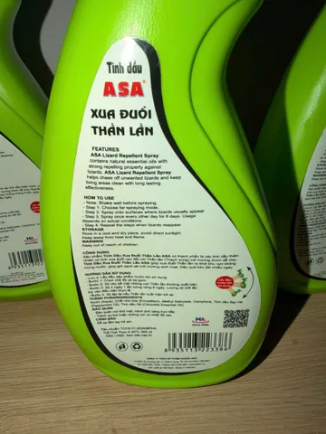 Tinh dầu Xua đuổi thằn lằn ASA chai lớn 600ml (dạng xịt, xịt trực tiếp) có sẵn hàng, tiết kiệm