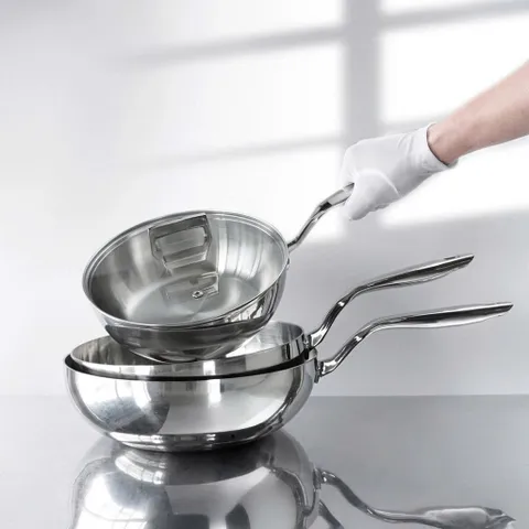 Chảo inox 316 đúc liền khối, sâu lòng, Không Nắp Haatz