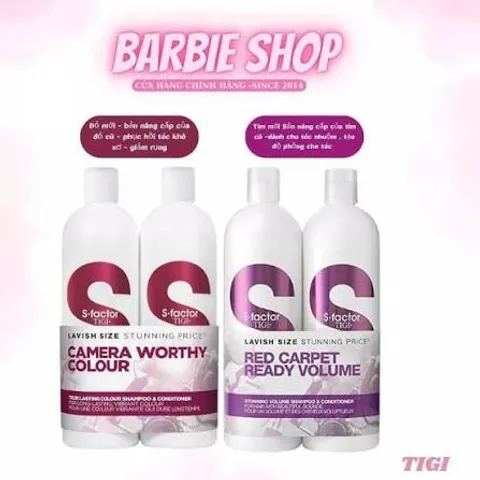 Cặp gội xả Tigi S-factor cao cấp trắng - Sản phẩm giúp chăm sóc mái tóc từ từng sợi tóc, cung cấp độ ẩm và dinh dưỡng cần thiết.