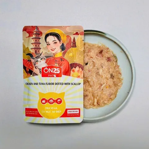 Pate Cho Mèo ON25 80g 6 Vị Tự Chọn - Dùng Trực Tiếp, Trộn Hạt