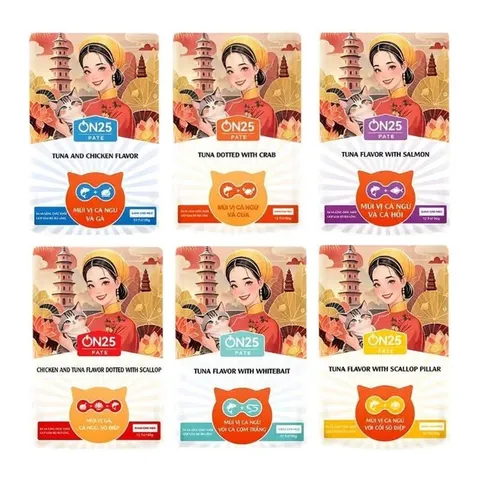 Pate Cho Mèo ON25 80g 6 Vị Tự Chọn - Dùng Trực Tiếp, Trộn Hạt