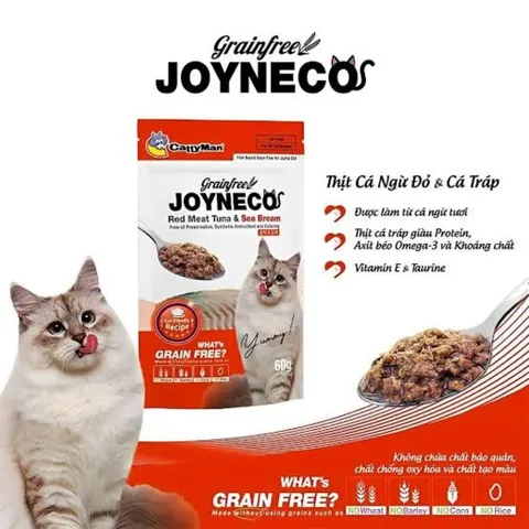 Pate Cho Mèo Joyneco CattyMan 60g 8 Vị Tự Chọn Hoặc Ngẫu Nhiên 1 Gói - Dùng Trực Tiếp, Trộn Hạt