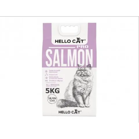 Hạt Cho Mèo Hello Cat Pro 5kg Tuna Cá Ngừ, Salmon Cá Hồi, Hairball - Dinh Dưỡng Hằng Ngày