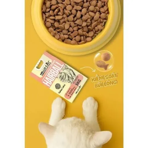 Hạt Cho Mèo Hello Cat Pro 5kg Tuna Cá Ngừ, Salmon Cá Hồi, Hairball - Dinh Dưỡng Hằng Ngày