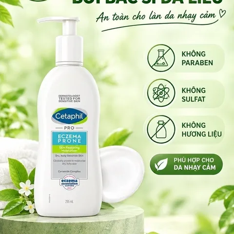 Sữa dưỡng ẩm bảo vệ duy trì cho da khô, ngứa, viêm da cơ địa CETAPHIL PRO AD DERMA SKIN RESTORING MOISTURIZER