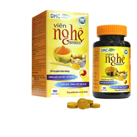 ✅ [Chính Hãng] Viên Nghệ Domesco - Hỗ trợ viêm loét dạ dày đầy hơi khó tiêu | Hộp 180 viên