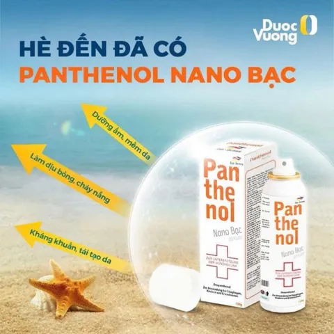 Xịt bỏng Panthenol Nano Bạc hỗ trợ mau lành vết bỏng, vết thương ngoài da, cháy nắng (chai 130g)