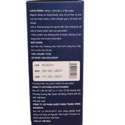 Ích Niệu Vương Tăng Cường Chức Năng Thận, Dành Cho Nam Và Nữ | Hộp 30 viên