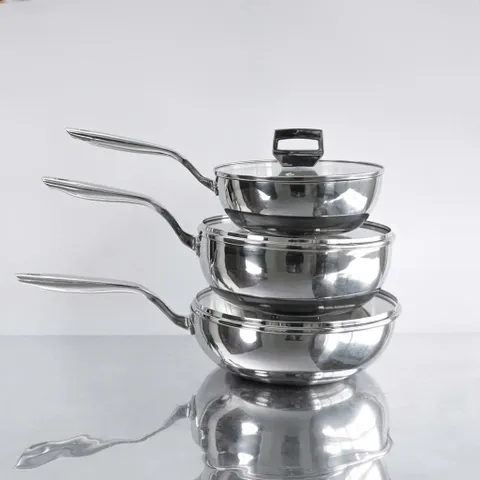 Chảo inox 316 đúc liền khối, sâu lòng, Có Nắp Haatz