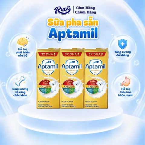 Lốc 3 Hộp Sữa pha sẵn Aptamil Super Gold Kid 3*180ml cho bé trên 1 tuổi - chính hãng